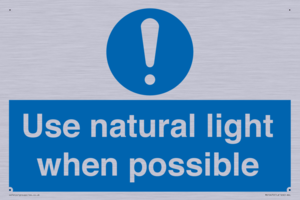 Use natural light when possible